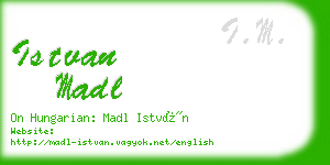 istvan madl business card